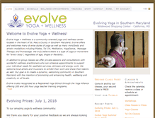 Tablet Screenshot of evolveyogawellness.com
